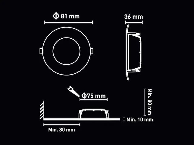 Gu10 inbouw armatuur met lamphouder (400x) - afbeelding 5 van  11