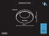 Gu10 inbouw armatuur met lamphouder (50x) - afbeelding 3 van  5