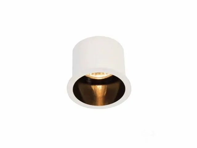 Gu10 inbouw design armatuur cilinder zand wit en zwart - afbeelding 1 van  3