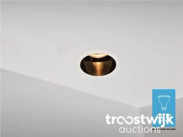 Gu10 inbouw design armatuur cilinder zand wit en zwart - afbeelding 2 van  3