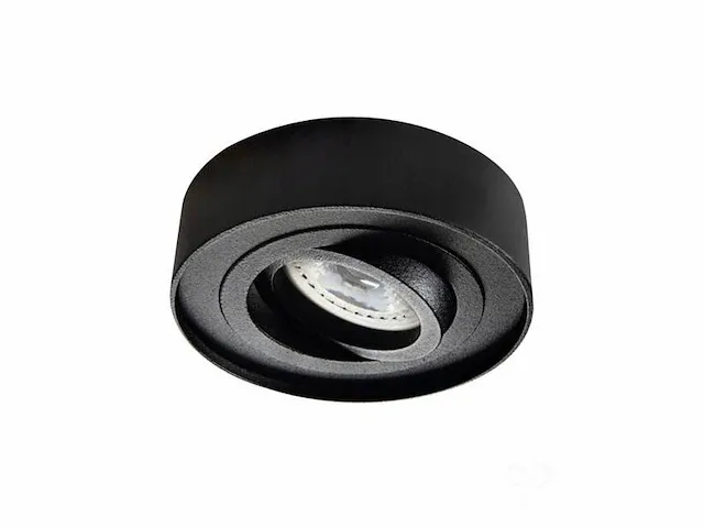 Gu10 inbouw design armatuur cilinder zand zwart kantelbaar - afbeelding 1 van  4