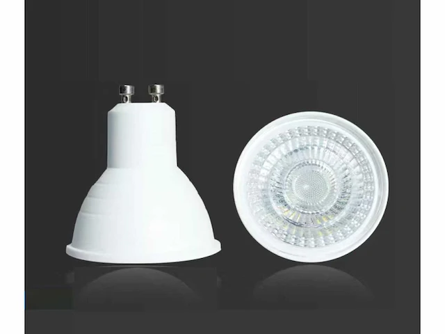 Gu10 led spot – rond – wit (100x) - afbeelding 1 van  4
