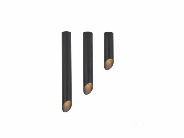 Gu10 opbouw design armatuur cilinder zand zwart 22cm - afbeelding 3 van  4