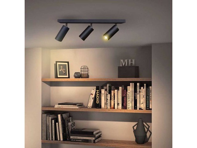 Gu10 opbouwarmatuur – 3 draaibare spots – zwart – aluminium – draaibaar 350°/70° – ip20 (x8) - afbeelding 5 van  5