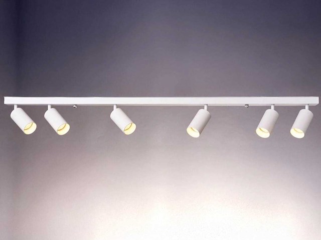 Gu10 opbouwspot armatuur 6 kop draaibaar (2x) - afbeelding 1 van  4