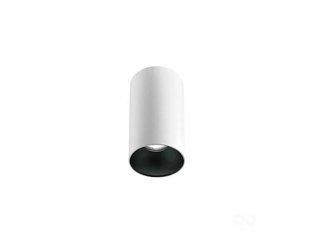 Gu10 opbouwspot armatuur cilinder zand wit en zwart - afbeelding 1 van  4