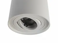 Gu10 opbouwspot armatuur cilinder zand wit kantelbaar groot - afbeelding 2 van  5