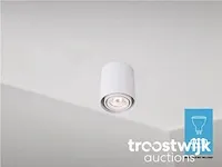 Gu10 opbouwspot armatuur cilinder zand wit kantelbaar - afbeelding 2 van  4