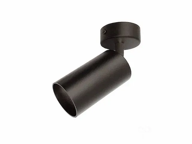 Gu10 opbouwspot armatuur cilinder zand zwart draaibaar - afbeelding 4 van  6