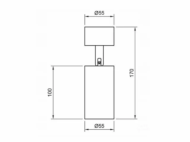 Gu10 opbouwspot armatuur cilinder zand zwart draaibaar - afbeelding 6 van  6