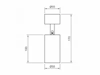 Gu10 opbouwspot armatuur cilinder zand zwart draaibaar - afbeelding 6 van  6