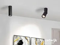 Gu10 opbouwspot armatuur cilinder zand zwart draaibaar - afbeelding 4 van  5
