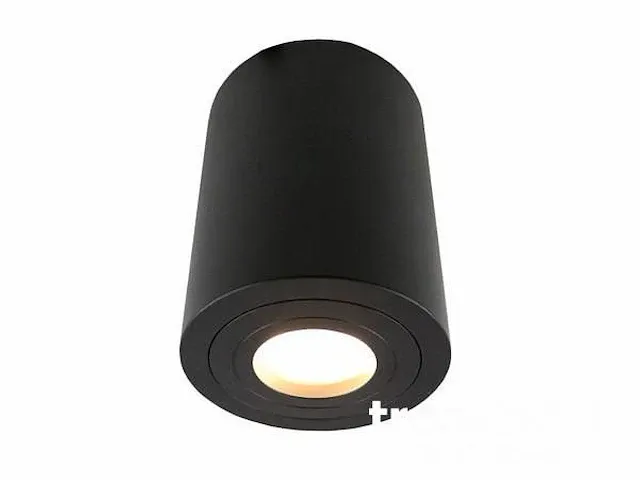 Gu10 opbouwspot armatuur cilinder zand zwart waterdicht - afbeelding 1 van  7