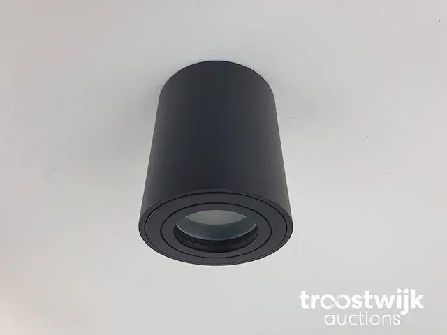 Gu10 opbouwspot armatuur cilinder zand zwart waterdicht - afbeelding 2 van  7