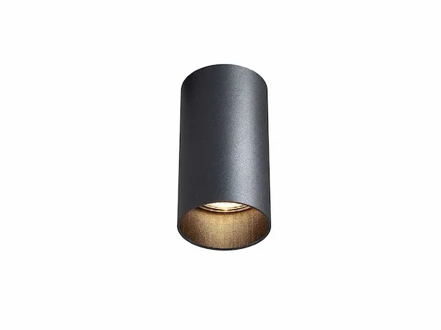 Gu10 opbouwspot armatuur dun cilinder zand zwart (10x) - afbeelding 1 van  4