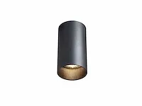 Gu10 opbouwspot armatuur dun cilinder zand zwart (10x) - afbeelding 1 van  4
