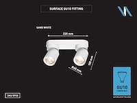 Gu10 opbouwspot armatuur duo draaibaar (16x) - afbeelding 5 van  6