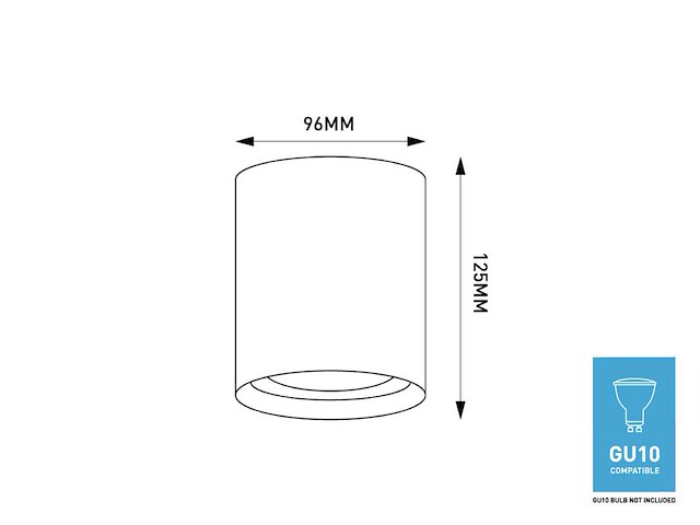 Gu10 opbouwspot armatuur kantelbaar 12,5cm (6x) - afbeelding 7 van  7