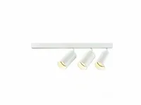 Gu10 opbouwspot armatuur triple cilinder zand wit draaibaar - afbeelding 1 van  2