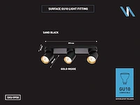 Gu10 opbouwspot armatuur triple draaibaar (12x) - afbeelding 6 van  7