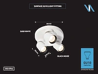 Gu10 opbouwspot rond armatuur triple draaibaar (12x) - afbeelding 7 van  8