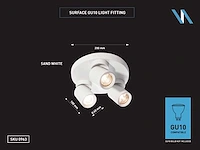 Gu10 opbouwspot rond armatuur triple draaibaar (6x) - afbeelding 5 van  6