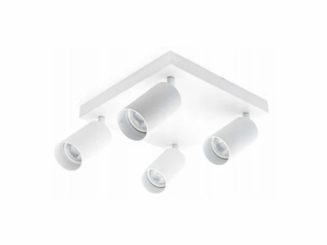Gu10 vierkant opbouwspot armatuur 4 kop draaibaar (6x) - afbeelding 3 van  4
