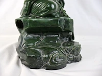 Guan yin beeld groene jade - afbeelding 3 van  16