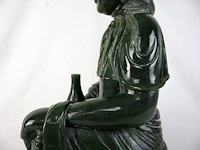 Guan yin beeld groene jade - afbeelding 5 van  16