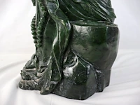 Guan yin beeld groene jade - afbeelding 6 van  16