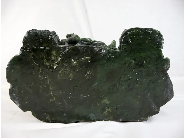Guan yin beeld groene jade - afbeelding 7 van  16