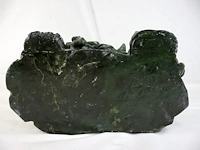 Guan yin beeld groene jade - afbeelding 7 van  16
