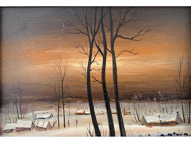 Guido christiaans - landschap - olie op paneel - afbeelding 1 van  6
