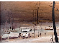 Guido christiaans - landschap - olie op paneel - afbeelding 4 van  6