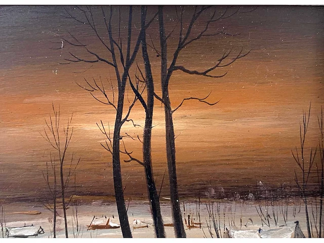 Guido christiaans - landschap - olie op paneel - afbeelding 5 van  6