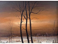 Guido christiaans - landschap - olie op paneel - afbeelding 5 van  6