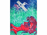 Guillaume corneille - avant que la lune... - lithografie - afbeelding 1 van  5