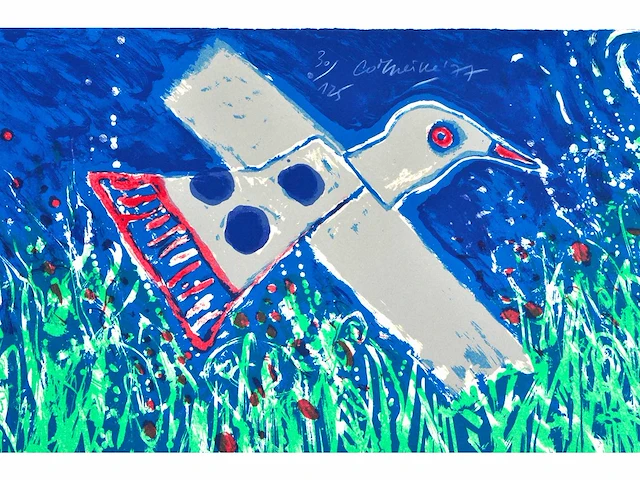 Guillaume corneille - avant que la lune... - lithografie - afbeelding 5 van  5