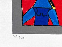 Guillaume corneille - femme et chat en liberté - zeefdruk - afbeelding 4 van  7