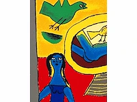 Guillaume corneille - femme et chat en liberté - zeefdruk - afbeelding 5 van  7