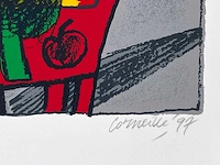 Guillaume corneille - femme, oiseau et les arbres - zeefdruk - afbeelding 3 van  6