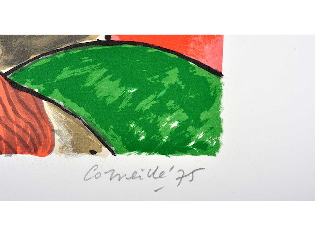 Guillaume corneille - la nuit étoilée - kleurenlithografie - afbeelding 3 van  6