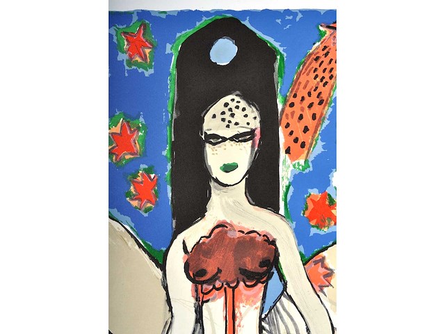 Guillaume corneille - la nuit étoilée - kleurenlithografie - afbeelding 6 van  6