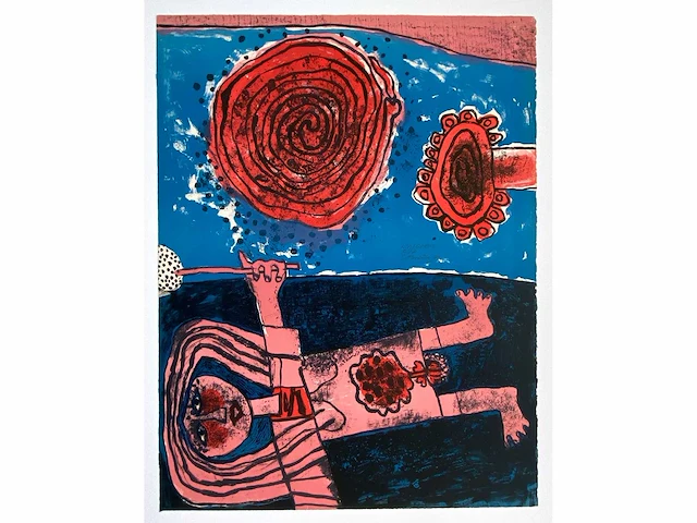 Guillaume corneille - l’aigrette - litho - afbeelding 1 van  5
