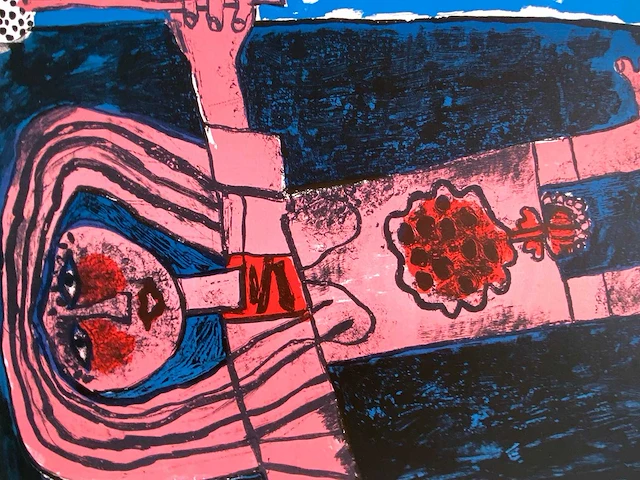 Guillaume corneille - l’aigrette - litho - afbeelding 4 van  5