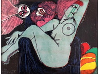 Guillaume corneille - l’oiseau-ange - litho - afbeelding 1 van  8