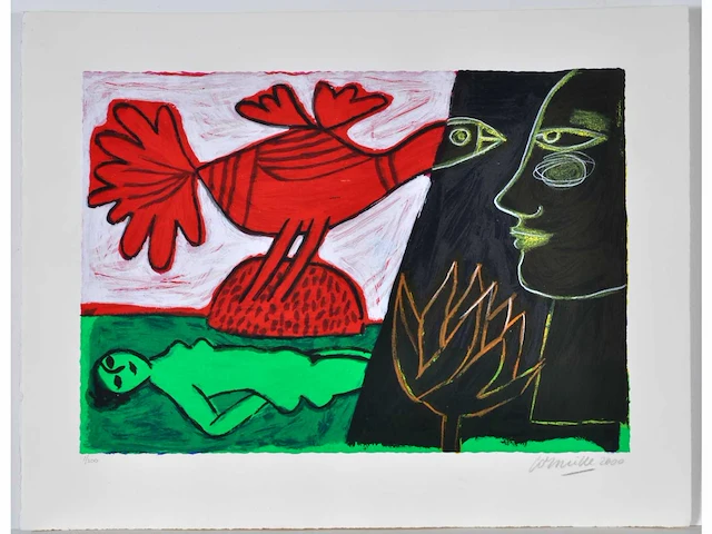 Guillaume corneille - zeefdruk - 1/200 - afbeelding 2 van  7