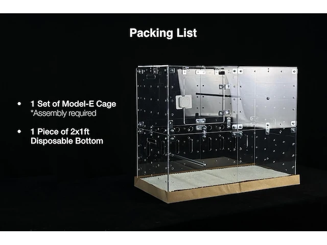 Guinealoft™ acryl kooi (model-e) - afbeelding 3 van  5