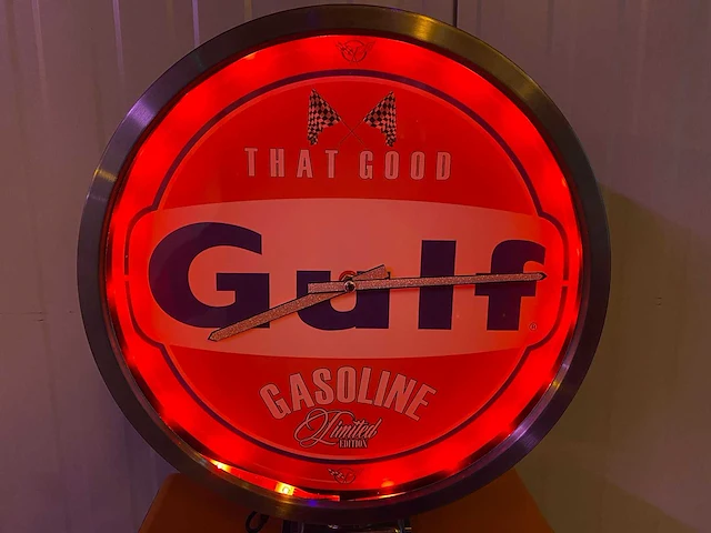 Gulf - benzinepomp kast - decor object - afbeelding 1 van  5