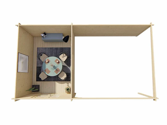Gunnar - tuinhuis 44mm 7250x4000x2360mm onbehandeld - afbeelding 5 van  5